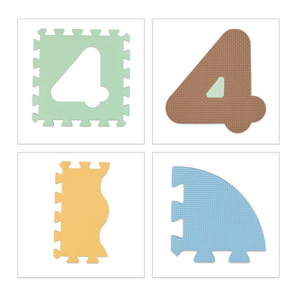 Covoraș puzzle cu numere și chenar