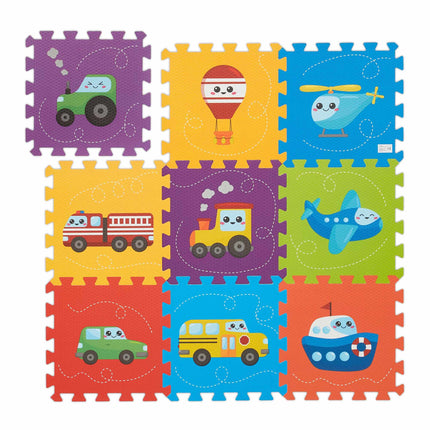 Covoraș puzzle cu vehicule