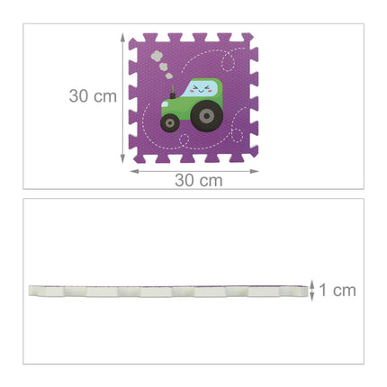 Covoraș puzzle cu vehicule