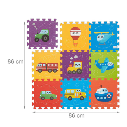 Covoraș puzzle cu vehicule