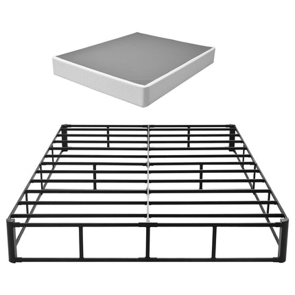 Queen Box Spring, 9 Inch Heavy Duty Steel, Washable Cover