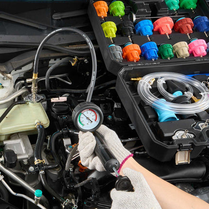 Radiator Pressure Tester and Coolant Vacuum Refill Kit, 28-Piece