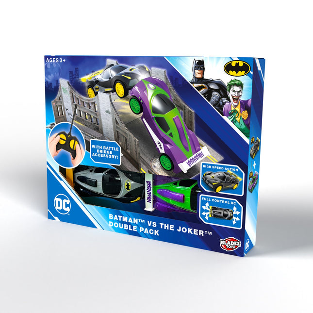 Set de mașini cu control radio, 2 bucăți, scară 1:28, Batman vs Joker