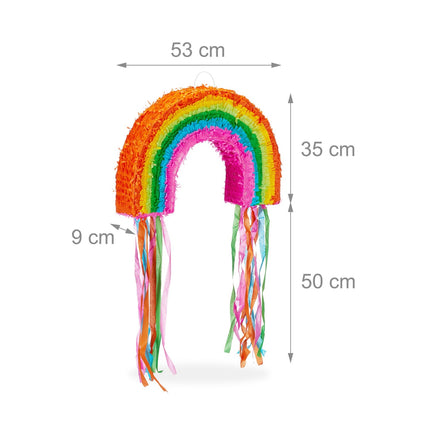 Set de piñata curcubeu cu bâtă și mască pentru petreceri