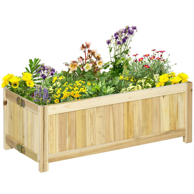 Cutie pliabilă pentru plante pentru grădină, terasă și balcon, lemn de brad, natural, 70X30X25Cm