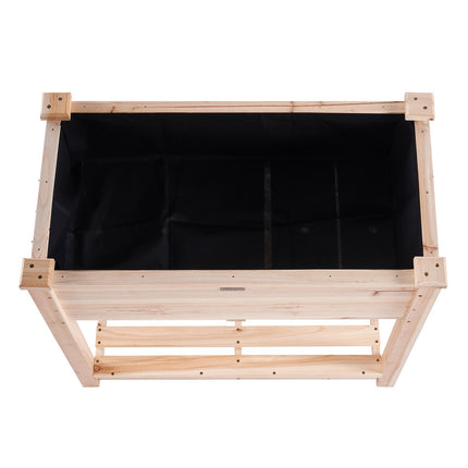 Raised Garden Bed, Fir Wood Planter With Legs 33.9x18.1
