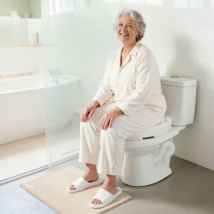 Raised Toilet Seat Riser, 3.5 in Lift, 300 Lb, Round