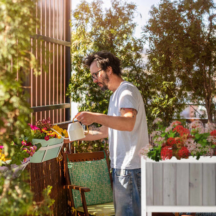 Jardinieră din lemn ridicată cu căptușeală detașabilă