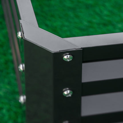 Steel garden bed - 120x120x30cm Gray planter box