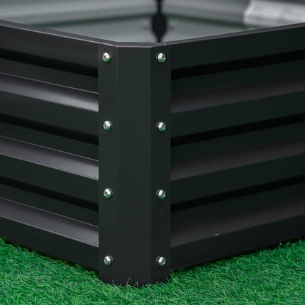 Steel garden bed - 120x120x30cm Gray planter box