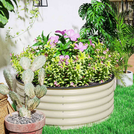 Steel garden bed, 120x120x43 cm, stackable planting