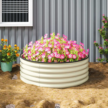 Steel garden bed, 120x120x43 cm, stackable planting