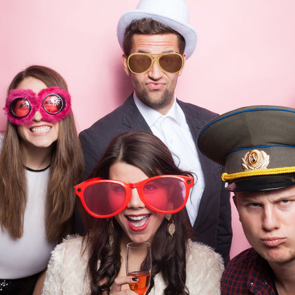 Ochelari Rapper Party - plastic, lentile colorate
