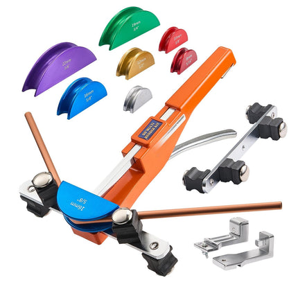 Ratcheting Tube Bender Kit, 6–22 mm, 7 Dies