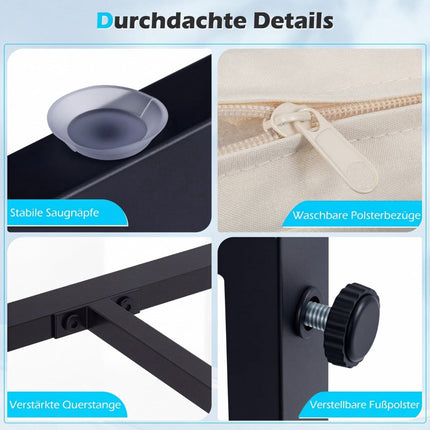 Set de mobilier de exterior din ratan cu perne – bej