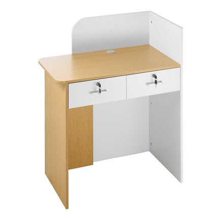 Reception Desk 80 cm, LED Light, 2 Drawers, Outlets