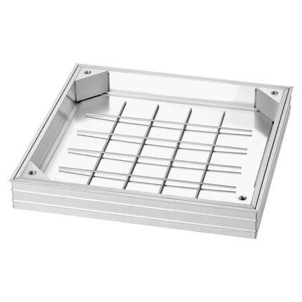 Recessed Manhole Cover With Frame, 400x400mm Aluminum Alloy
