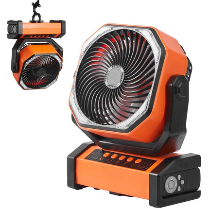 Rechargeable Portable Fan 20000mAh, LED Lantern, Timer