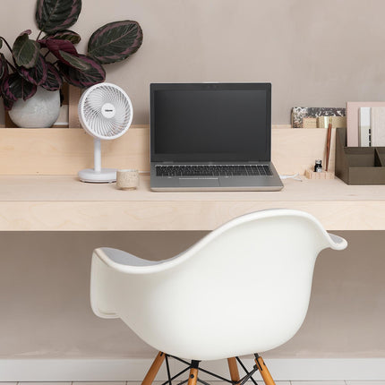 Rechargeable Table Fan White