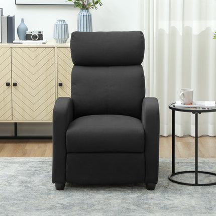 Scaun rabatabil, reglabil la 135°, in-poliester, negru