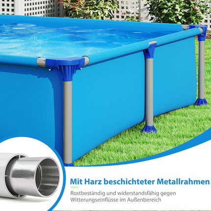 Piscină dreptunghiulară pentru copii cu cadru metalic, 2,28 m x 1,59 m x 42 cm
