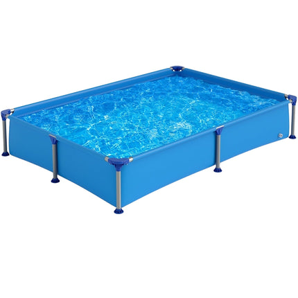 Piscină dreptunghiulară pentru copii cu cadru metalic, 2,28 m x 1,59 m x 42 cm