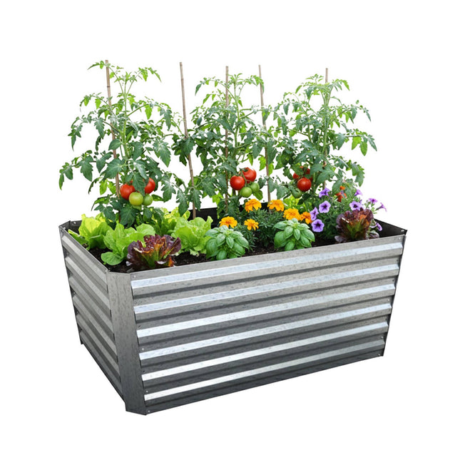 Jardinieră metalică dreptunghiulară – Pat de grădină înălțat, galvanizată