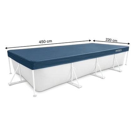 Prelată dreptunghiulară pentru piscină 450x220 cm cu orificii de scurgere