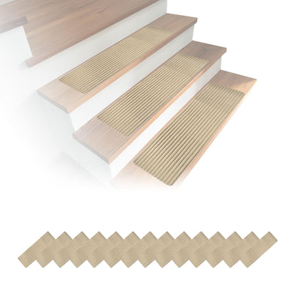 Covorașe dreptunghiulare pentru scări, 16 buc, 65×20 cm, antiderapante