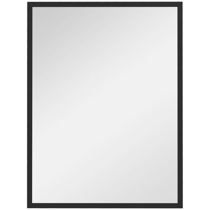 Oglindă de perete dreptunghiulară, 60x80 cm, ramă MDF neagră