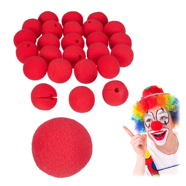 Set de 25 de nasuri de clovn roșu