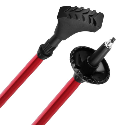 Bețe roșii de nordic walking, reglabile, ușoare