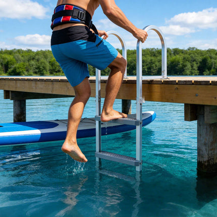 Removable Dock Ladder, 4-Step Aluminum, 500 lb Capacity