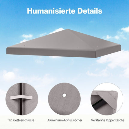 Capac pentru baldachin de schimb, 300x300 cm, impermeabil, gri