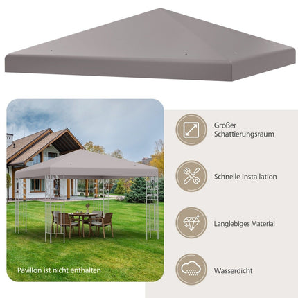 Capac pentru baldachin de schimb, 300x300 cm, impermeabil, gri