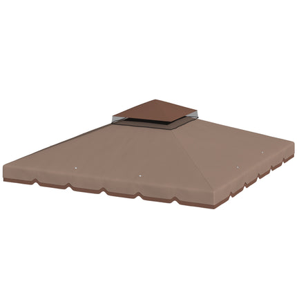 Copertină de schimb pentru foișor 3x3m, poliester UPF 30+