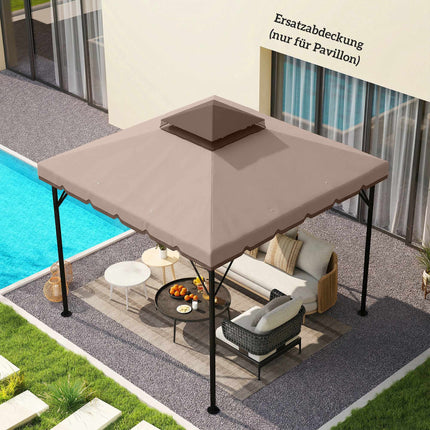 Copertină de schimb pentru foișor 3x3m, poliester UPF 30+