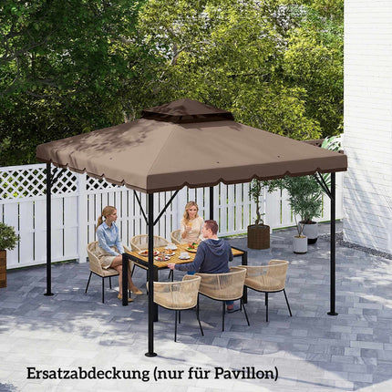 Copertină de schimb pentru foișor 3x3m, poliester UPF 30+