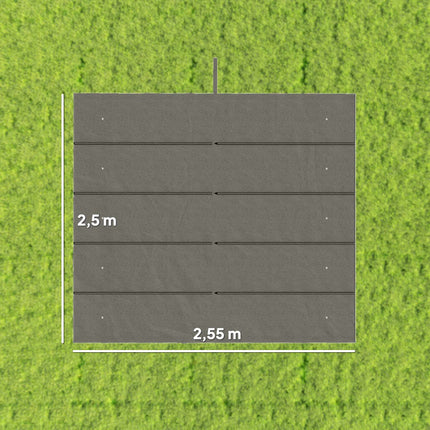 Copertină de schimb pentru pergolă 3x3m, gri deschis, poliester