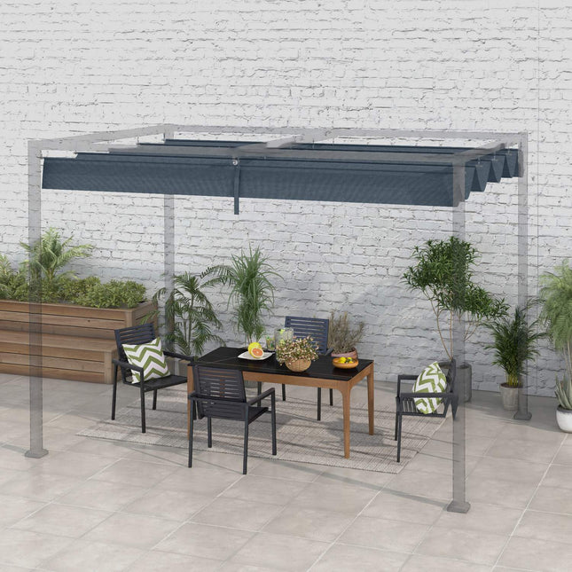 Acoperiș pergolă de schimb Aprox. 3 X 2,5 M Acoperiș Pergola Acoperiș Pergola Cu protecție UV pentru 3 X 2,15 M Gri închis