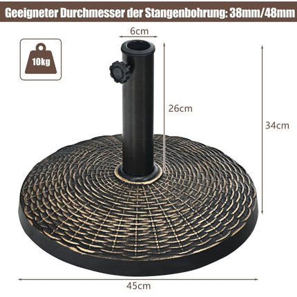 Baza de umbrela din rasina cu bronz de 46 cm diametru
