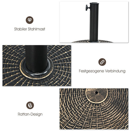 Baza de umbrela din rasina cu bronz de 46 cm diametru