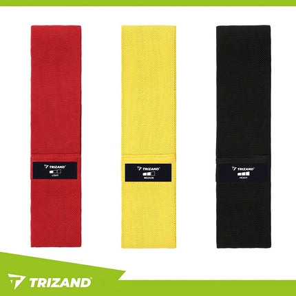 Set benzi de rezistență, 3 niveluri, material textil, plan de antrenament cu cod QR