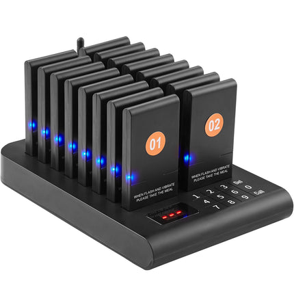 Restaurant Pager System, 16 Guest Pagers, 500m Range