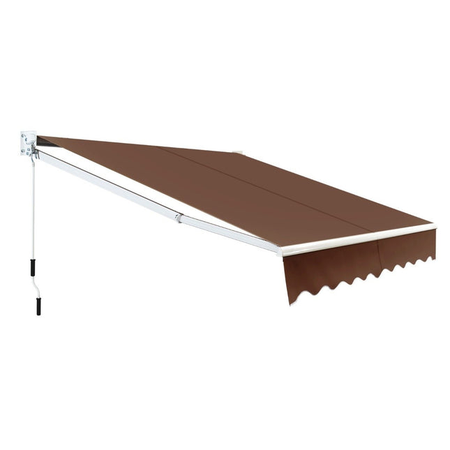 Copertina retractabilă 2,5x2m, rezistentă la UV și la apă, maro