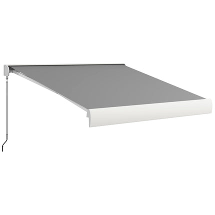 Copertină retractabilă, 295x250 cm, telecomandă, gri deschis