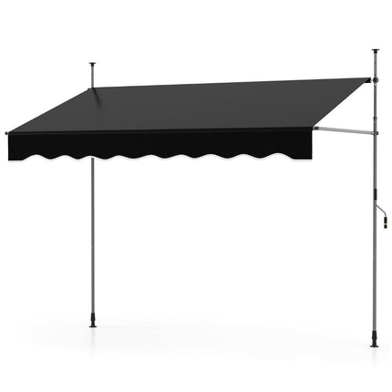 Copertina retractabilă, fără găurire, înălțime reglabilă, 250 cm, negru