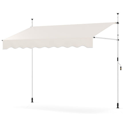 Copertina retractabilă, fără găurire, înălțime reglabilă, 250 cm, alb
