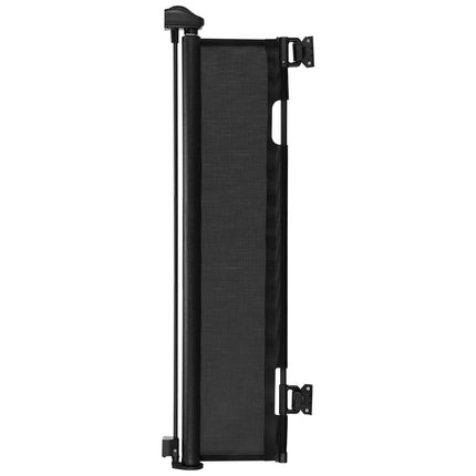 Retractable Baby Gate, 1450mm Wide Mesh, Lock, Black