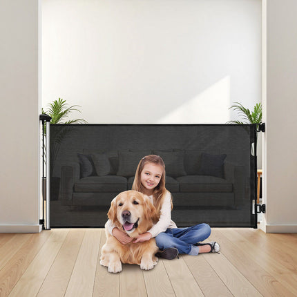 Retractable Baby Gate 1850mm Wide, Mesh, Lock